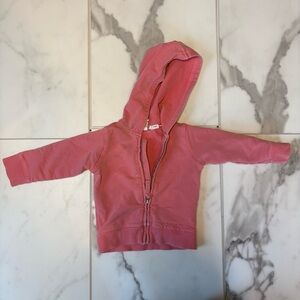 DKNY Baby Girl Pink Hooded Sweatshirt Size 6-12 Months
